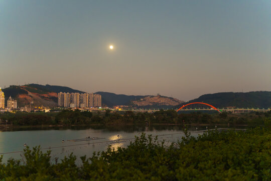 西双版纳景洪市的建筑和景观