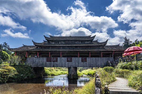 丽水景宁云中大漈时思寺护关桥