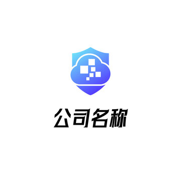 云盾牌大数据科技互联网LOGO