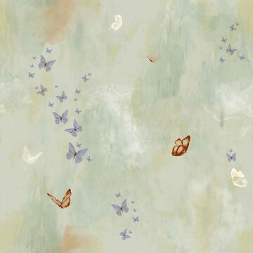蝴蝶素材数码印花图案
