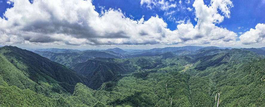 大自然壮丽河山井冈山航拍全景图