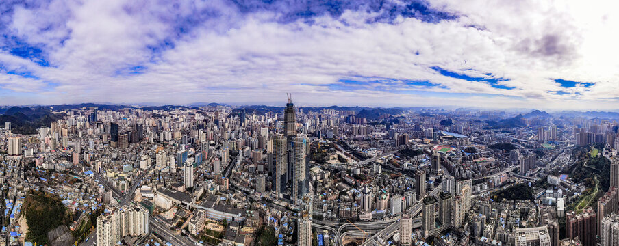 贵州贵阳城市风光全景图