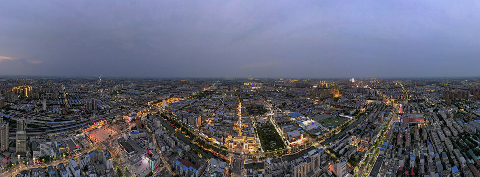 河南许昌曹魏古城夜景灯光