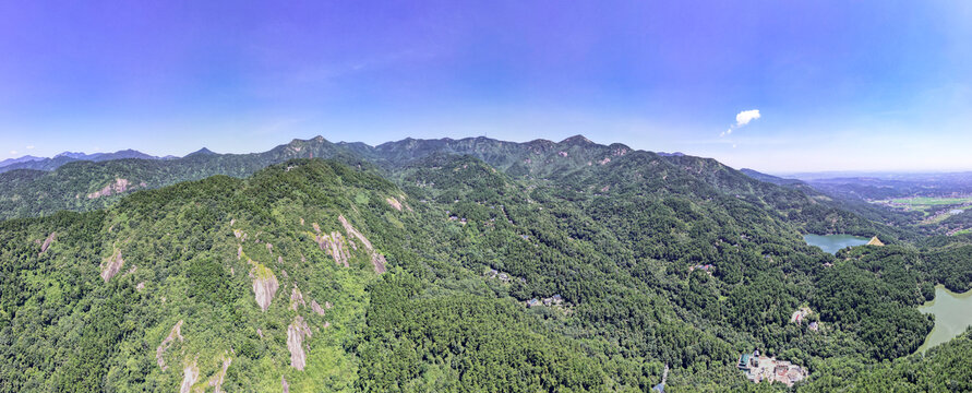 湖南南岳衡山大景航拍全景图