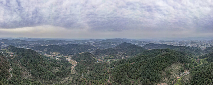 祖国大好河山航拍全景图