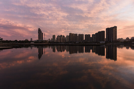 厦门海沧湖晚霞