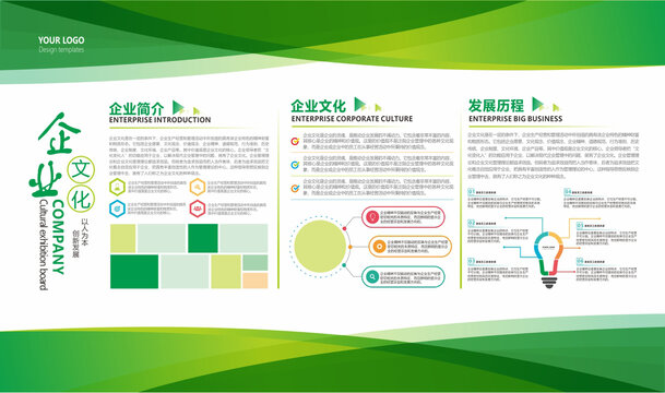 企业公司简介文化墙展板宣传栏