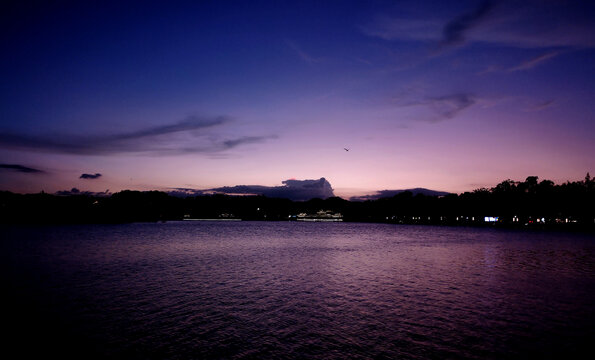 惠州西湖傍晚风光