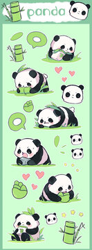 熊猫系列贴纸CMYK