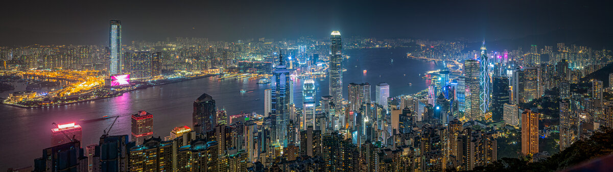 香港夜景全景