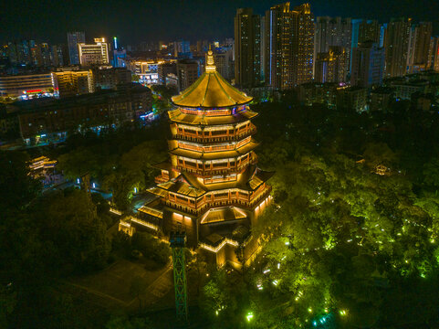 鹰潭北极阁夜景