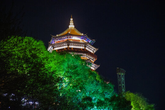 鹰潭北极阁夜景