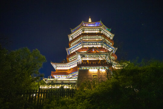 北极阁夜景