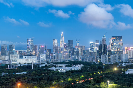 深圳南山粤海街道夜景