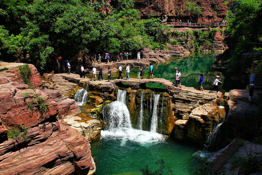 云台山红石峡潭瀑峡