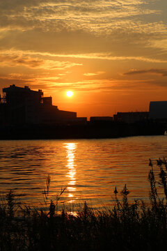 黄浦江夕阳