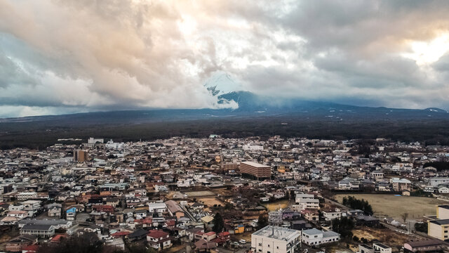 航拍富士山