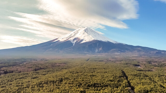 航拍富士山