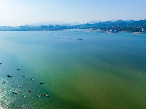 杭州钱塘江城市风光