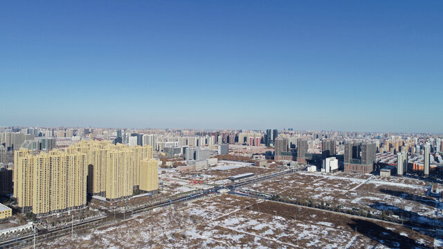 河北省石家庄市城市雪景