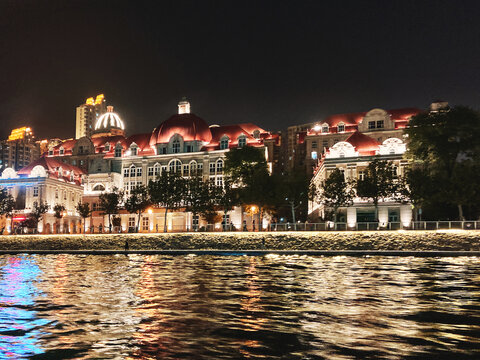 海河夜景