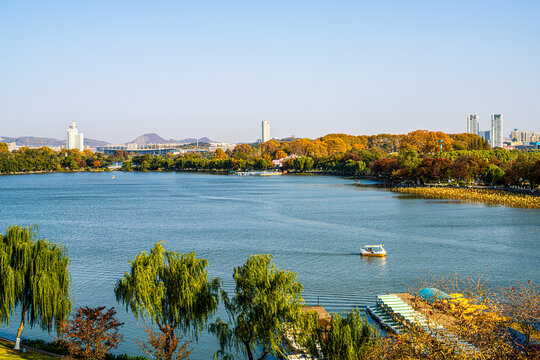 南京玄武湖秋天风景