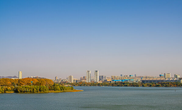 南京玄武湖秋天风景