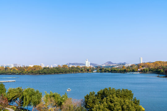 南京玄武湖秋天风景