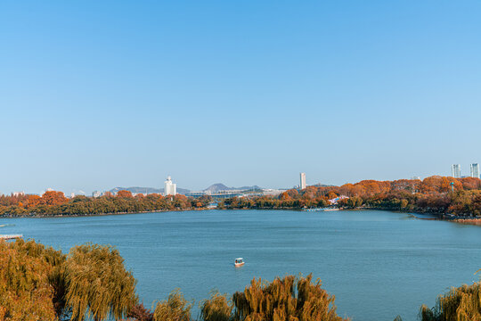 南京玄武湖秋天风景