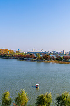 南京玄武湖秋天风景