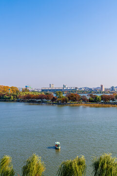 南京玄武湖秋天风景