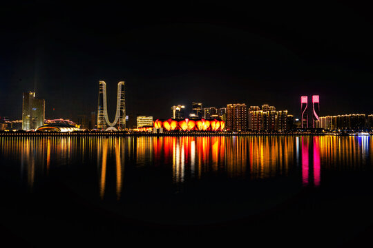 杭州城市阳台夜景