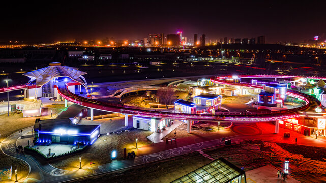 中国长春南溪里文旅小镇夜景