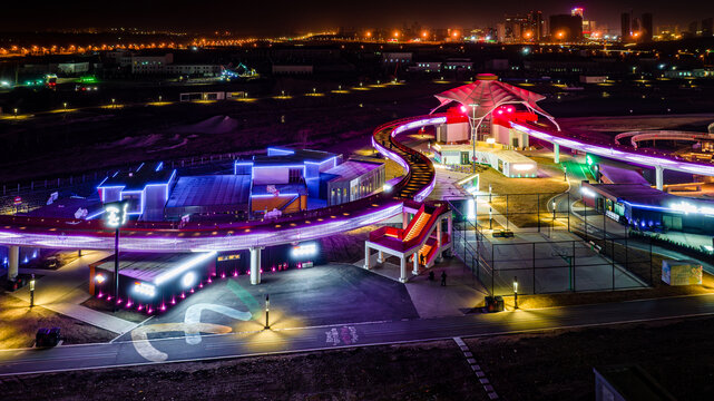 中国长春南溪里文旅小镇夜景