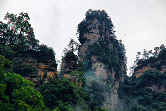 张家界武陵源十里画廊奇峰峻岭