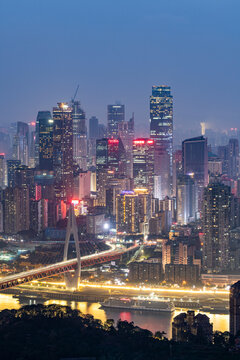 重庆东水门大桥城市夜景