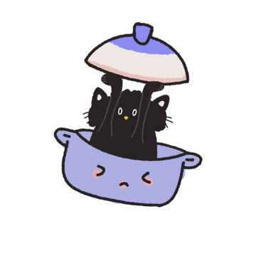 藏在锅里的猫