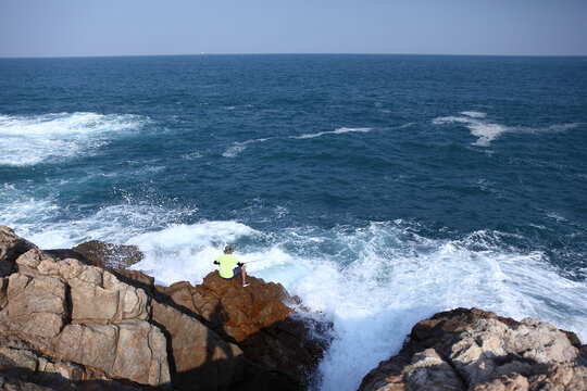 海岛海浪礁石