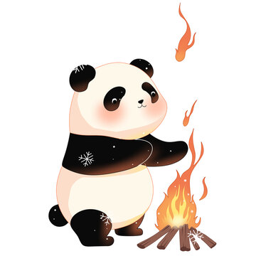 熊猫和篝火
