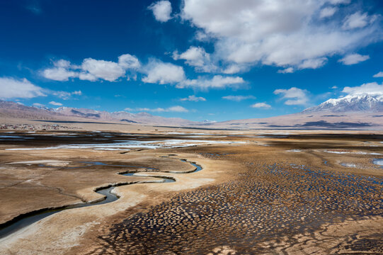 新疆帕米尔高原塔合曼湿地风光
