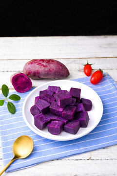 高纤维紫薯块