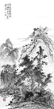 中国画山水风景画