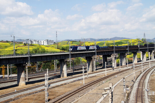 安康铁路线远眺