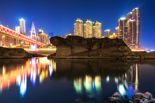 重庆乌龟石夜景