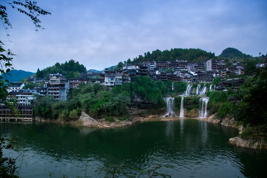 湘西凤凰古镇全景