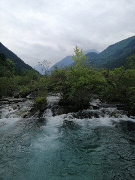 风景图九寨沟山水