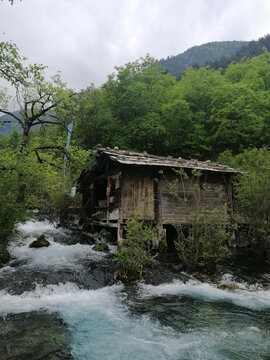 风景图九寨沟房屋