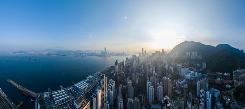 香港维多利亚港全景