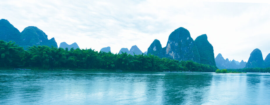 阳朔兴坪元宝山全景