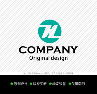 ZH字母logo设计